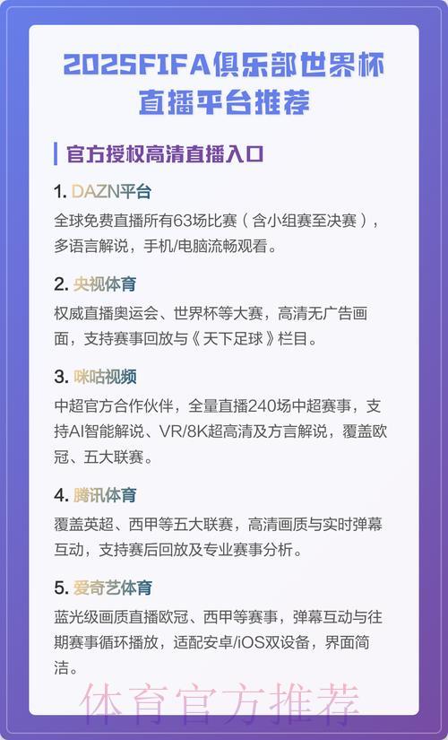 精选高清免费世界杯赛事直播平台推荐